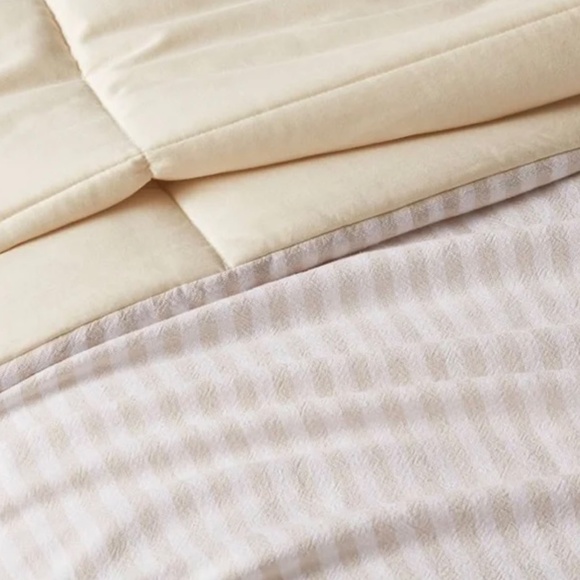 Casaluna Bedding Casaluna Heavyweight Linen Blend Stripe Comforter